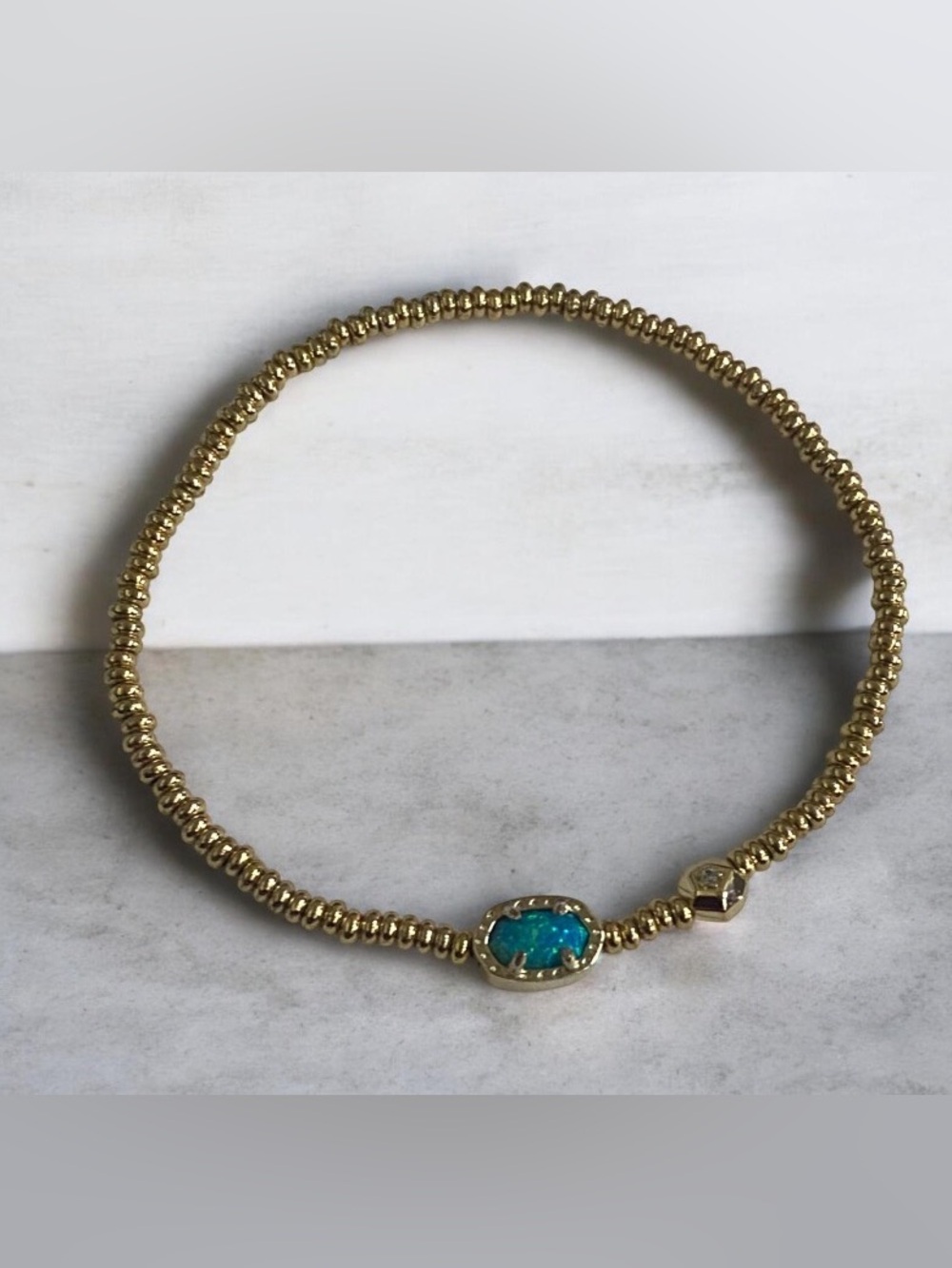 Kendra Scott Grayson gold stretch opal bracelet